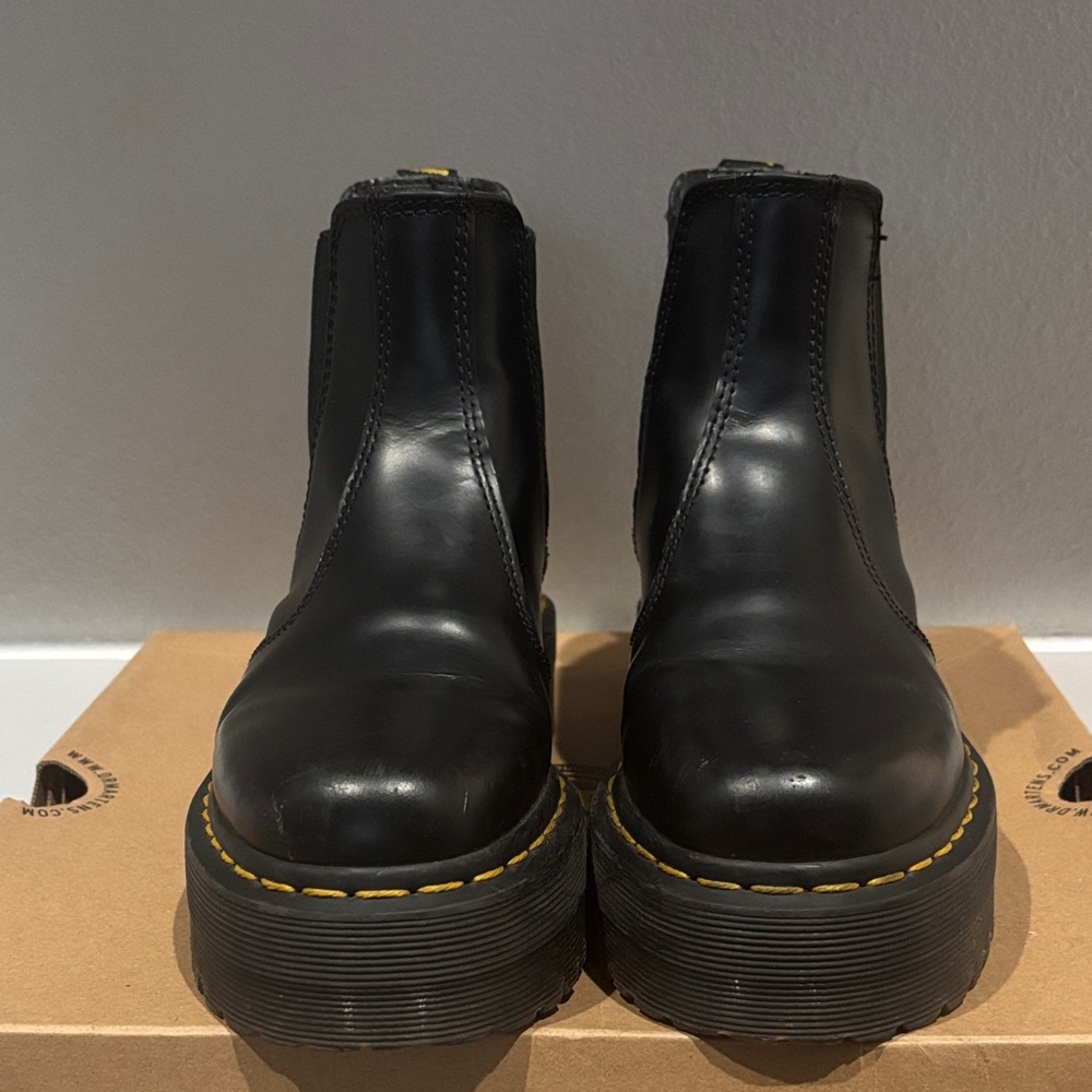 Dr. Martens Black Platform Chelsea Boots